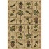 Central Oriental Palm Panel 6 X 9 Palm Panel Beige Area Rugs
