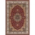 Central Oriental Rosette 8 Round Rosette Red Area Rugs