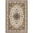 Central Oriental Rosette 8 Round Rosette Ivory Area Rugs