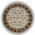 Nejad Rugs Silk  and  Wool 6 Round Tabriz Ivory/burgun