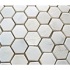 Diamond Tech Glass Marble Series Hexagon Honed Mosaic White Stat