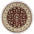 Nejad Rugs Silk  and  Wool 6 Round Tabriz Burgundy/ivo