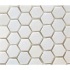 Diamond Tech Glass Marble Series Hexagon Honed Mosaic China Whit