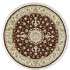 Nejad Rugs Silk  and  Wool 6 Round Tabriz Burgundy/ivo