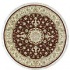 Nejad Rugs Silk & Wool 6 Round Tabriz Burgundy/ivory Area Rugs