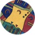 Nejad Rugs The Bright Collection 6 Round Moon Diamonds Yellow/mu