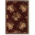 Couristan Lotus Garden 5 X 7 Star Lily Burgundy Area Rugs