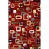 Kas Oriental Rugs. Inc. Tate Runner 2 X 8 Tate Ruby Retro Frames