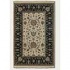 Couristan Jangali 8 X 11 All Over Isfahan Antique Ivory Black Ar