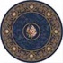 Milliken Montfleur 8 Round Phantom Blue Area Rugs