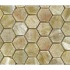 Diamond Tech Glass Marble Series Hexagon Tumbled Mosaic Honey On