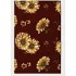 Couristan Lotus Garden 5 X 7 Gerber Daisy Burgundy Area Rugs