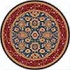 Milliken Karshi 8 Round Blue Grey Area Rugs