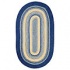 Capel Rugs Cottonside 1x2 Oval Blue Yellow Area Rugs