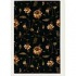 Couristan Lotus Garden 3 X 9 Runner Kamala Scroll Black Area Rug