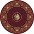 Milliken Montfleur 8 Round Dark Cherry Area Rugs