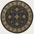 Couristan Mirage 8 Round Fantasia Black Area Rugs