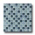 Daltile Glass Reflections Blends Mosaic 1 X 1 Winter Blue Tile &