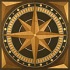 Anderson Compass Rose Medallion Compass Rose Hardw