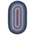 Capel Rugs Cottonside 8x11 Oval Navy Red Area Rugs