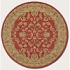 Couristan Pera 8 Round Qum Crimson Latte Area Rugs