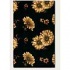 Couristan Lotus Garden 3 X 9 Runner Gerber Daisy Black Area Rugs