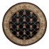 Nejad Rugs Tropical Island 6 Round Pineapple Garden Black/ivory