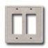 Questech Dorset Switch Plates - Travertine Double