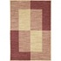 Central Oriental Four Squares 6 Round Four Squares Red Area Rugs
