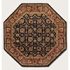 Couristan Shiraz 6 Octagon All Over Floral Midnight Blue Area Ru