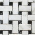 Diamond Tech Glass Marble Series Basketweave White/black Dot Til