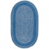 Capel Rugs Basketweave 1x2 Oval China Blue Area Rugs