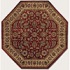 Couristan Shiraz 6 Octagon Floral Mashhad Persian Red Area Rugs
