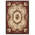 Couristan Everest 5 X 8 Floral Savonnerie Burgundy Black Area Ru