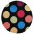 Nejad Rugs The Bright Collection 6 Round Dots Black Area Rugs