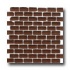 Original Style Tumbled Earth Single Brickbond Mosaic Amur Tile &