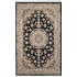 Nejad Rugs Silk  and  Wool 6 X 9 Tabriz Black/ivory Ar