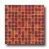 American Olean Legacy Glass Mosaic Blend Red Blend Tile & Stone