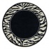Nejad Rugs African Safari 8 Round Zebra Border Bla