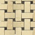 Diamond Tech Glass Marble Series Basketweave Crema/emperador Dot