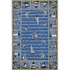 Kas Oriental Rugs. Inc. Colonial 2 X 8 Colonial Blue Lighthouses