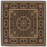 Couristan Rococo 7 Square Pantheon Ebony Area Rugs