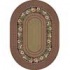 Milliken Springtime Braid 5 X 8 Oval Cranberry Area Rugs