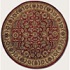 Couristan Shiraz 8 X 3 Round Floral Mashhad Persian Red Area Rug