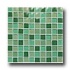 Casa Italia Crystal-c Trasparenze Glossy Mosaic Green Tile & Sto