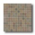 American Olean Tumbled Slate Mosaic 1 X 1 India Multicolor Tile