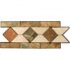 Caribe Stone Decorative Borders - Travertine Tiarra Rust Tile &
