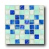 Daltile Egyptian Glass Mosaics Blends Blue Pearl Mix Tile & Ston