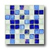 Daltile Egyptian Glass Mosaics Blends Sapphire Collage Tile & St