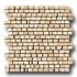 Crossville Siren Single Stone Mosaic White Travertine Tile & Sto